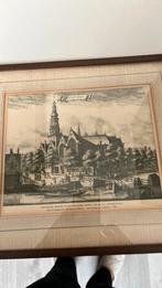 Mooie Afbeelding de oude Kerk Amsterdam vanaf Voorburgwal, Antiek en Kunst, Kunst | Tekeningen en Foto's, Ophalen of Verzenden