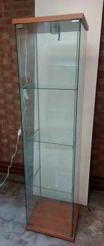 Stijlvolle glazen vitrinekast van IKEA - beuken onder/boven, Ophalen, Minder dan 50 cm, Glas, Elegant/ glas