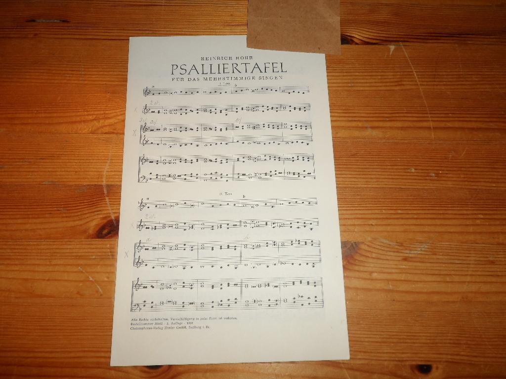 Heinrich rorh - psalliertafel, Gebruikt, Zang, Ophalen of Verzenden, Religie en Gospel