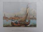 19 / Chromo litho uit 1910 Spelevare op het IJ te Amsterdam, Antiek en Kunst, Ophalen of Verzenden