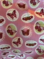 Roze Gordijnen met Vlinders, Huis en Inrichting, Stoffering | Gordijnen en Lamellen, 200 cm of meer, Ophalen of Verzenden, Zo goed als nieuw