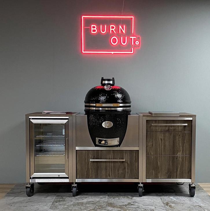 BurnOut buitenkeuken BBQ 192, Tuin en Terras, Buitenkeukens, Nieuw, Houtskool, Ophalen of Verzenden