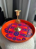 Vintage gekleurde schaal, Antiek en Kunst, Ophalen of Verzenden