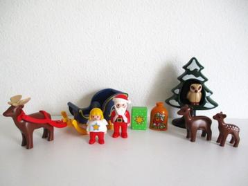 playmobil 1-2-3- Kerstslede met Kerstman en rendier 6787 beschikbaar voor biedingen