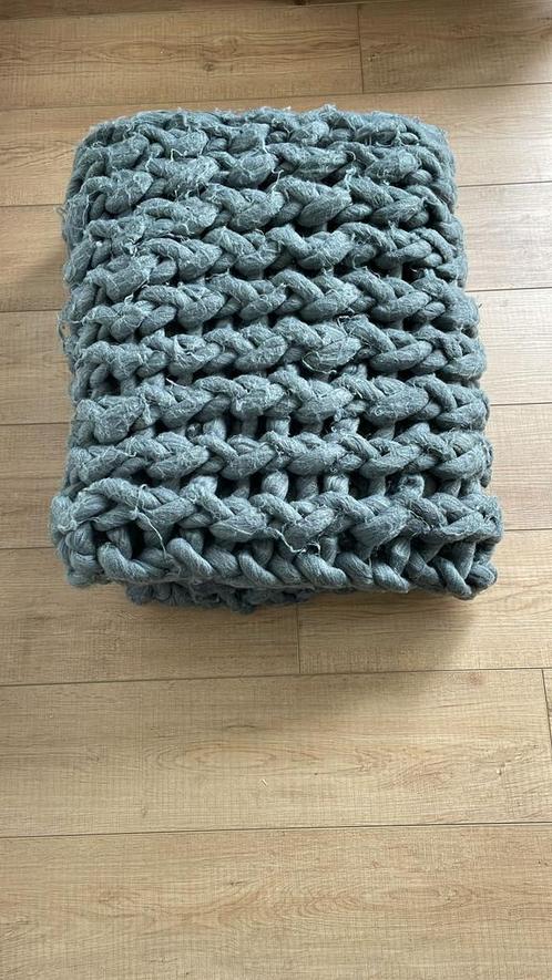 Gebreide plaid XL garen, Huis en Inrichting, Woonaccessoires | Plaids en Woondekens, Zo goed als nieuw, Ophalen of Verzenden