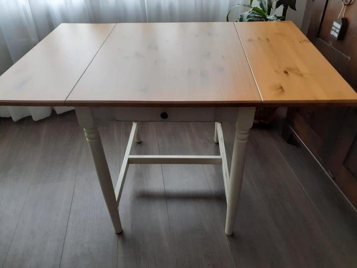 Tafel bureau Ikea Ingatorp inklapbaar, Huis en Inrichting, Tafels | Eettafels, 100 tot 150 cm, 50 tot 100 cm, Rechthoekig, Grenenhout