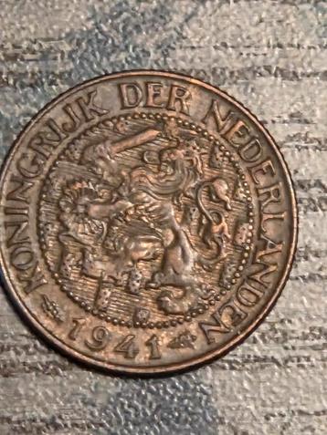 1 Cent 1941 - Koningin Wilhelmina beschikbaar voor biedingen