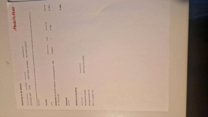 Samsung MC28H5015AW, Witgoed en Apparatuur, Magnetrons, Nieuw, Ophalen