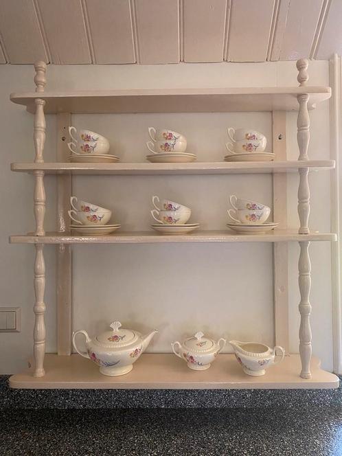 Mosa Maastricht theeservies roomwit 15 delig, Antiek en Kunst, Antiek | Servies compleet, Ophalen of Verzenden
