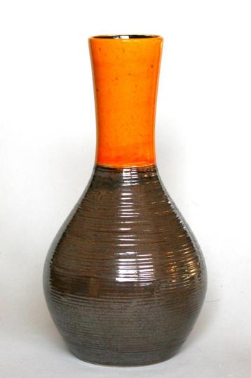 Vintage Dümler & Breiden Vaas Oranje / Bruin Jaren 60/70 beschikbaar voor biedingen
