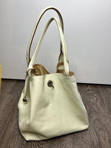 Tas | Handtas | Schoudertas | Leer | Leren | Rabeanco | Wit beschikbaar voor biedingen