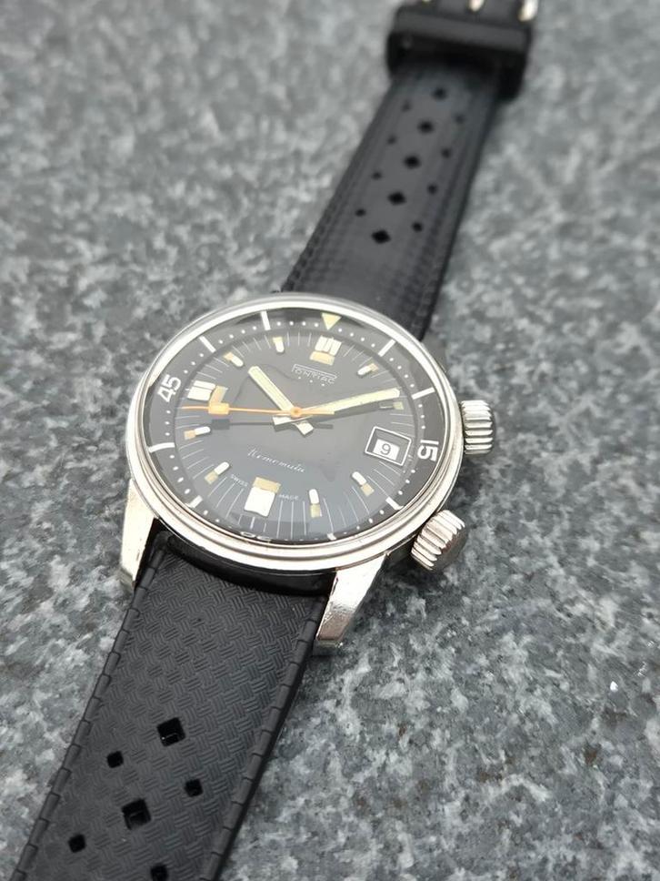 Pontiac Super Compressor, Sieraden, Tassen en Uiterlijk, Horloges | Antiek, Polshorloge, Overige merken, Staal, 1960 of later