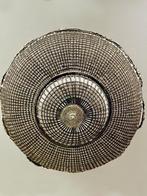 Grote antieke art deco kroonluchter / plafoniere, Huis en Inrichting, Lampen | Kroonluchters, Ophalen, Gebruikt, Glas, Antiek