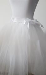 Nieuwe witte petticoat / tule / tutu, 6 lagen + onderrok, Kleding | Dames, Rokken, Ophalen of Verzenden, Nieuw, Wit, Knielengte