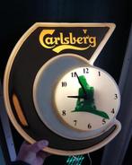 Vintage reclame klok van Deense biermerk Carlsberg🍺, Verzamelen, Merken en Reclamevoorwerpen, Gebruikt, Ophalen, Lichtbak of (neon) lamp