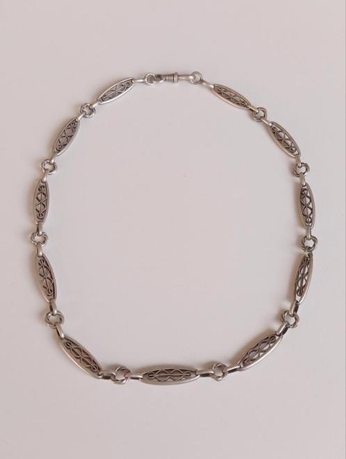 Zilveren Art Deco dames ketting 0.80, Sieraden, Tassen en Uiterlijk, Antieke sieraden, Armband, Zilver, Ophalen