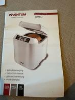 Broodbakmachine Inventum, 400 tot 800 gram deeg, Ophalen, Gebruikt, Met timer