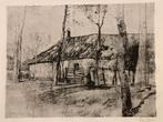 Frans Hens (1856-1928) Boerderij - Grote ets, Antiek en Kunst, Kunst | Etsen en Gravures, Ophalen of Verzenden