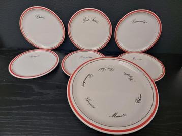 Vintage Ironstone Kaasbordjes - Set van 7 beschikbaar voor biedingen