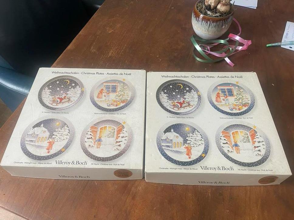 2 Villeroy & Boch Kerstborden in Originele Doos, Huis en Inrichting, Keuken | Servies, Ophalen, Zo goed als nieuw, Bord(en), Overige stijlen
