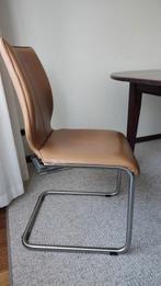 Set van 4 eetkamerstoelen, Huis en Inrichting, Stoelen, Ophalen, Bruin, Zo goed als nieuw, Metaal