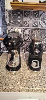 Smeg Espresso Machine + Koffiemolen Set, Gebruikt, Espresso apparaat, Koffiebonen, Ophalen of Verzenden