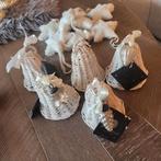 5 Super Leuke witte Ratan Kerstklokken!!, Diversen, Kerst, Ophalen