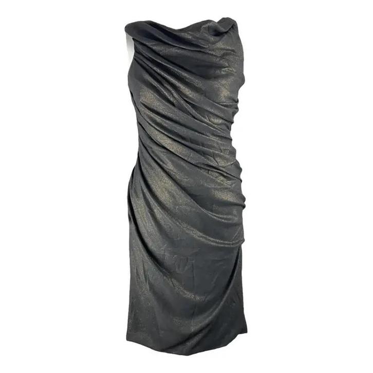 Phase Eight luxe jurk met draperie zwart stretch maat 40, Kleding | Dames, Jurken, Zo goed als nieuw, Maat 38/40 (M), Zwart, Verzenden