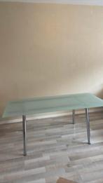 Glazen eettafel, Huis en Inrichting, Tafels | Eettafels, Minder dan 50 cm, Gebruikt, Ophalen of Verzenden, Glas