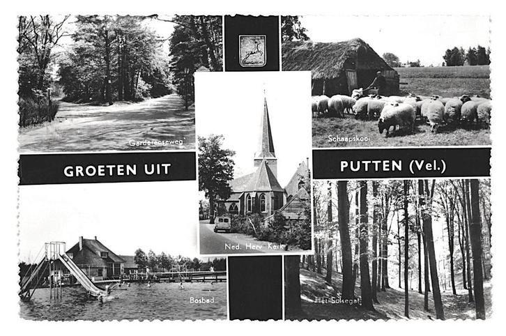 991209 Putten 1966 Gld Gelopen met postzegel, Verzamelen, Ansichtkaarten | Nederland, Gelopen, Gelderland, Ophalen of Verzenden