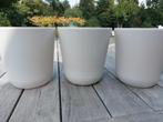 Bloempotten set van 3, mat wit, Tuin en Terras, Bloempotten, Ophalen, Overige materialen, Rond, Tuin