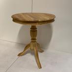 Ronde Teakhouten Wijntafel / bijzettafel - 60 cm - TTM Wonen, Huis en Inrichting, TTM Wonen, Meubels – (Perzische) Tapijten en Woonaccessoires