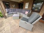 Loungebank met hocker en verstelbare stoel, Ophalen, 5 zitplaatsen, Gebruikt, Loungeset
