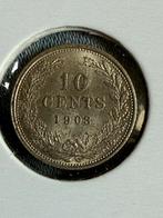 10 cent 1903 Wilhelmina muntglans, Zilver, Ophalen of Verzenden, 10 cent, Koningin Wilhelmina