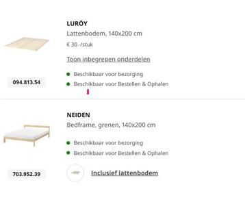 Bedframe Ikea 140x200 incl. lattenbodem (1,5 jaar oud) - afbeelding 3