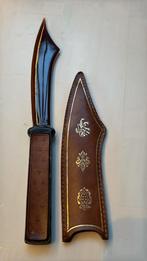Vintage briefopener in de vorm van dolk en lederen schede, Antiek en Kunst, Antiek | Kantoor en Zakelijk, Ophalen of Verzenden