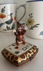 I Love cats Lovely Limoges porselein pillendoosje kat kitten, Ophalen of Verzenden, Zo goed als nieuw
