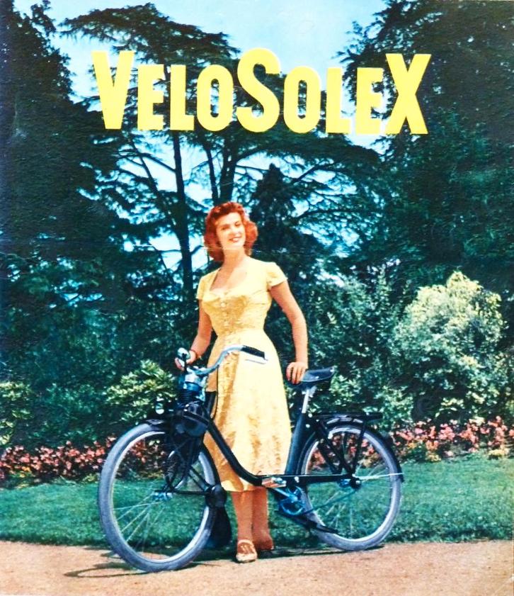 Folder VELOSOLEX 1.010 1957 + SOLEX kaart, Fietsen en Brommers, Handleidingen en Instructieboekjes, Zo goed als nieuw, Ophalen of Verzenden