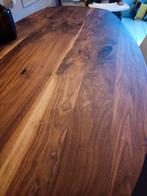Ovale noten hout eettafel organisch op maat gemaakt 210x100, Ophalen