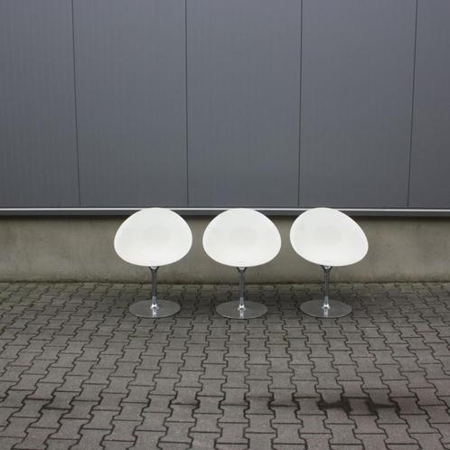 Eros stoel Kartell ( creme wit ) | Philippe Starck | 3 x, Huis en Inrichting, Stoelen, Gebruikt, Drie, Kunststof, Metaal, Wit