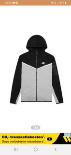Nike Tech Fleece Full zip hoodie Black DarkGrey Heather Whit, Nieuw, Maat 46 (S) of kleiner, Ophalen of Verzenden