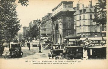 (376-178-015) Paris Le Boulevard et les Portes St-Martin et  beschikbaar voor biedingen
