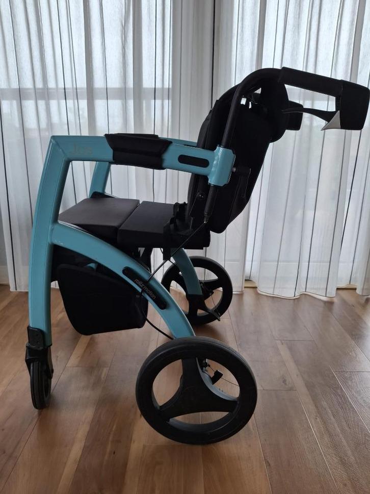 rollz motion rolstoel - rollator blauw, Diversen, Rolstoelen, Gebruikt, Duwrolstoel, Inklapbaar, Ophalen