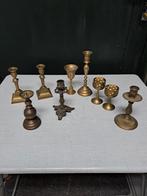 verschillende koperen kandelaars, Ophalen of Verzenden, Koper of Brons