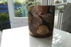 Glazen transparante goud/bruine plantenpot, Tuin en Terras, Ophalen, Overige materialen, Rond, Binnen