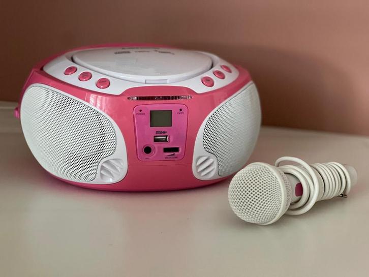 Lenco scd-650pk radio cd speler met mp3 usb en microfoon, Audio, Tv en Foto, Radio's, Zo goed als nieuw, Radio, Ophalen