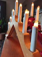 Mooie Zweedse houten adventsljusstake vintage kersttrappetje, Ophalen of Verzenden, Zo goed als nieuw