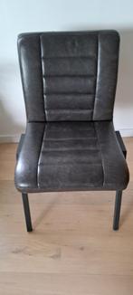 Eetkamerstoel, 6 stuks zwart-grijs, stoelen, Ophalen, Gebruikt, Metaal, Grijs