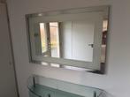 Chrome en matglas grote spiegel, Huis en Inrichting, Woonaccessoires | Spiegels, Ophalen, Zo goed als nieuw, 100 tot 125 cm, Minder dan 100 cm