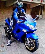 IXS leder heren motorpak blauw/zwart/grijs. jas 58 broek 110, Motoren, Kleding | Motorkleding, Ophalen of Verzenden, IXS, Tweedehands